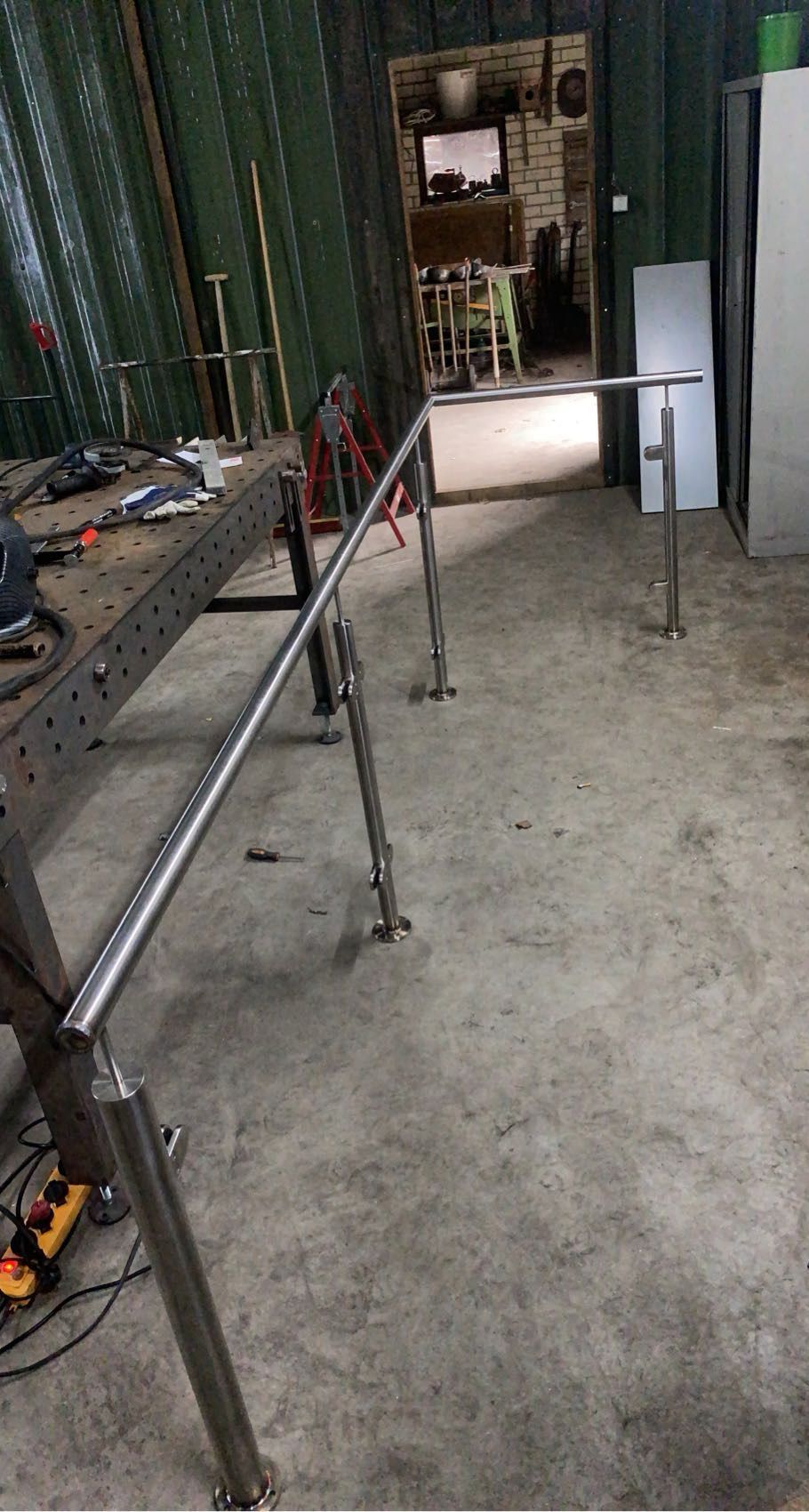 Trapleuning voor de afwerking